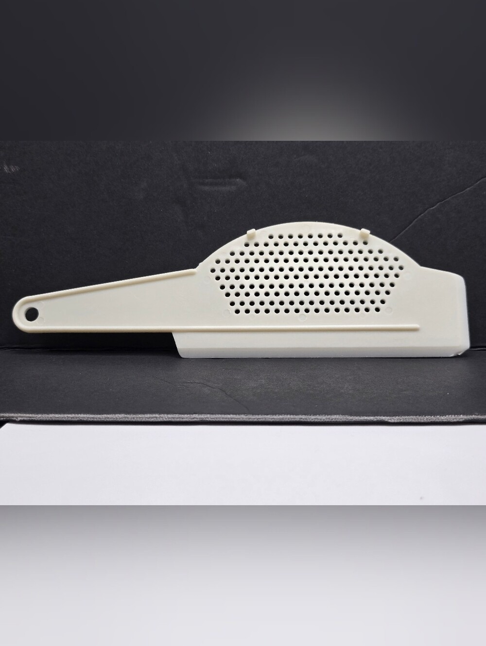 Vintage Strainer Scraper Spatula Drainer White Kitchen Utensil 1970s or 1980s